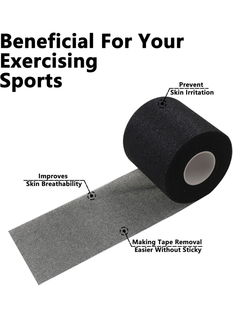 DUNISO 4 Rolls Kinesiology Tape,Pre Wrap Tape,Athletic Foam Underwrap,Soft Sports Tapes,Comfortable and Breathable,Protect for Ankles Wrists Hands and Knees,for Gym Fitness Running Tennis Swimming Football，6cm*20m - Image 4